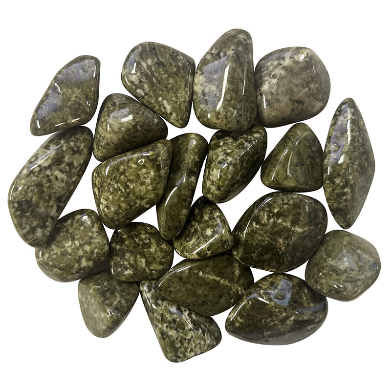 Epidote mouchetée pierres roulées lot de 500 grs