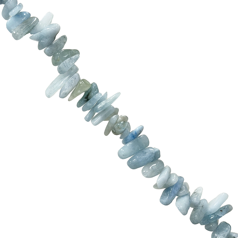 Fil 40 cm Grosses Perles Baroques Aigue-Marine