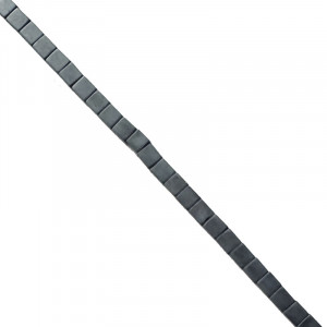 Fil Hématite mat cube de 3 mm