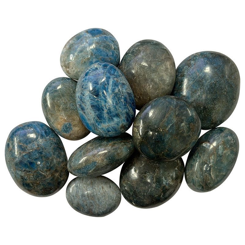 Galets apatite bleue Madagascar 1kg