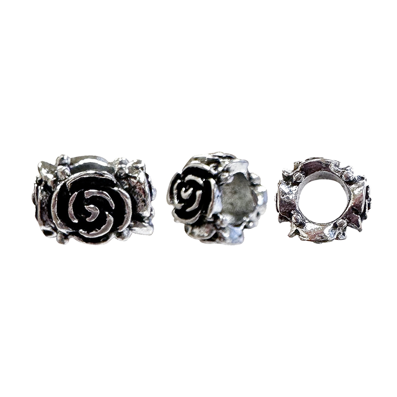  Apprêt intercalaire rose gros trou, environ 8x5mm, les 100 pièces