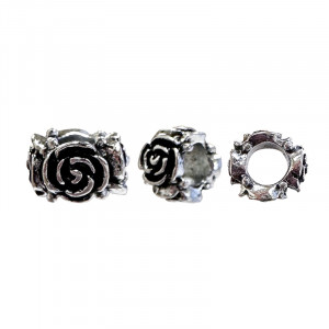 Apprêt intercalaire rose gros trou, environ 8x5mm, les 100 pièces
