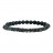 Bracelet Homme Onyx dépoli Hématite
