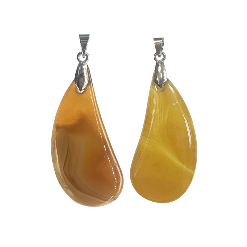 Pendentifs agate teintée lot de 4