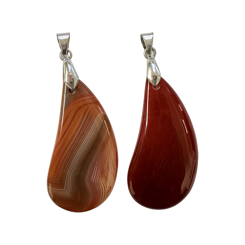 Pendentifs agate teintée lot de 4