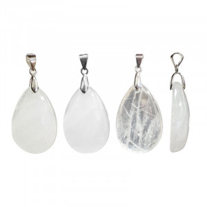 Pendentif cristal de roche argent 0.925