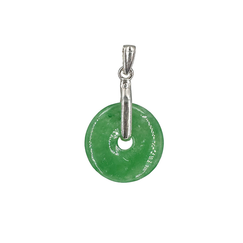 Pendentif Donut Jade montage argent