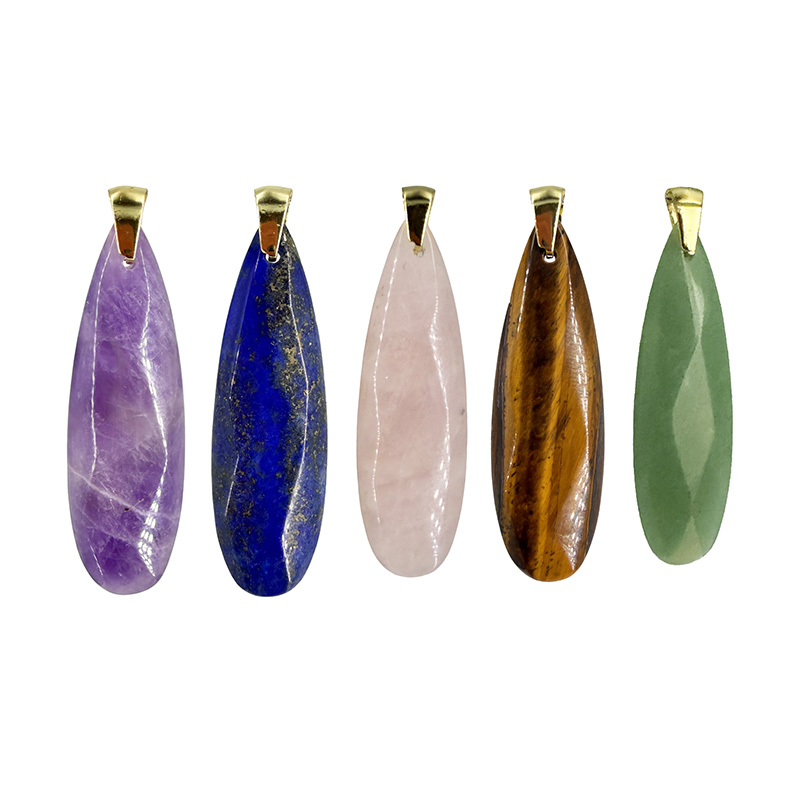 Pendentif goutte facettée bélière Bronze
