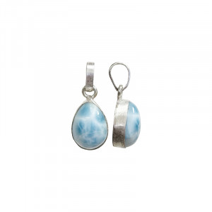 Pendentif Goutte Larimar Argent 0.925
