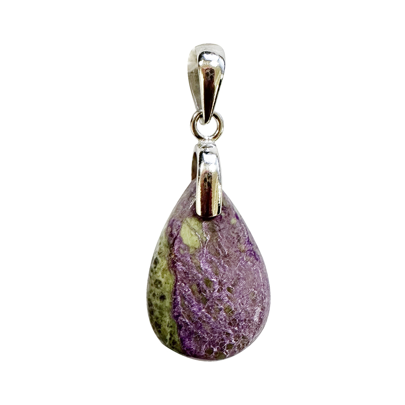 Pendentif Purpurite - goutte - Argent 0.925 rhodié