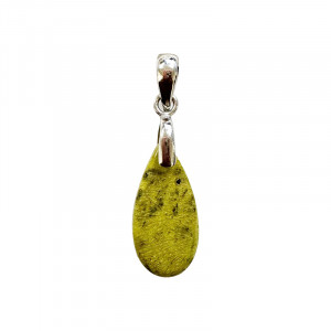 Pendentif - Serpentine extra et argent 0.925 rhodié - La pièce