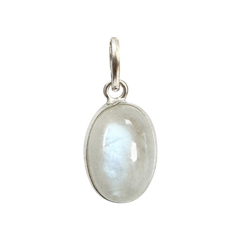 Pendentif Oval Pierre de lune - Argent 0.925