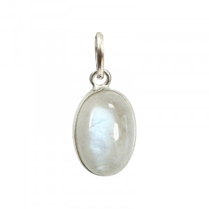 Pendentif Oval Pierre de lune - Argent 0.925