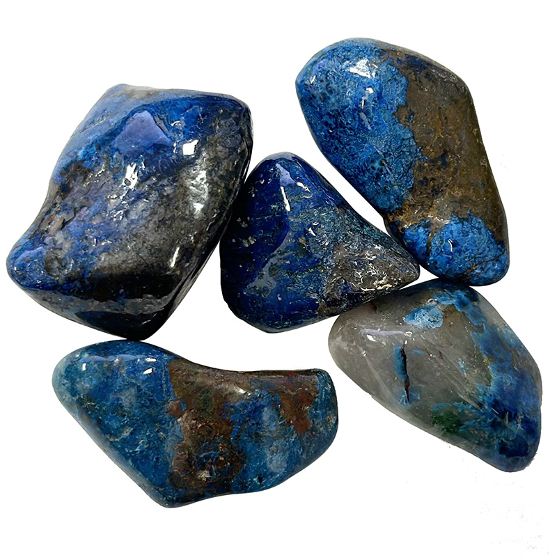 Chrysocolle Shattuckite pierres roulées les 50 grs