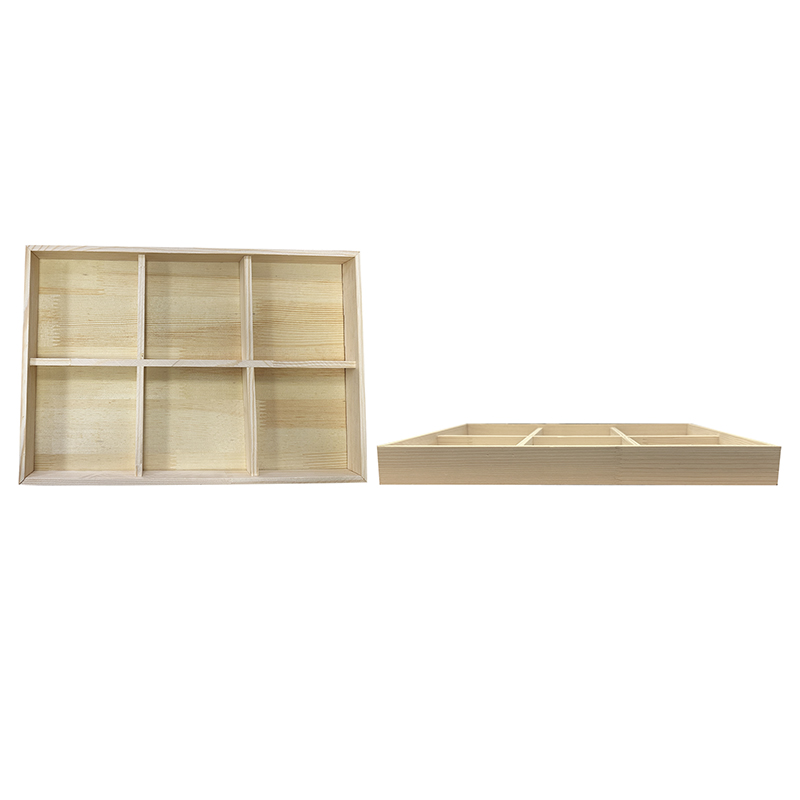 Plateau en Bois de Pin Disponible avec 6, 12, 18 ou 24 compartiments