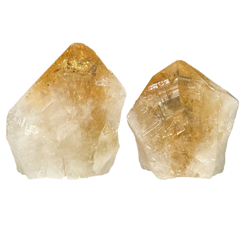 Améthyste chauffée (citrine) extra pointe polie et base sciée