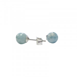 Puces oreilles Larimar montage argent 925