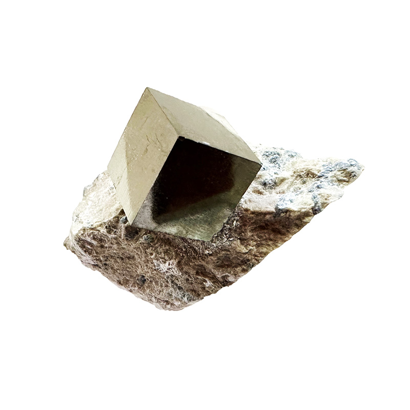 Pyrite en cube sur gangue en provenance d'Espagne