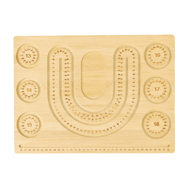 Plateau d’Enfilage en Bambou pour Création de Bracelets et Colliers – 39 x 28 cm - La pièce