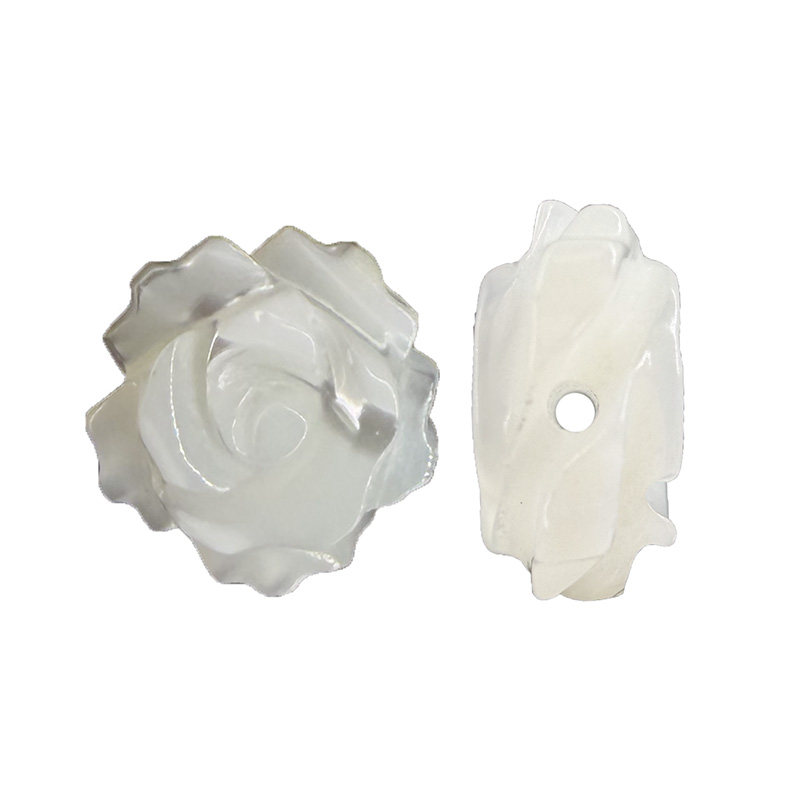 Rose Nacre - perçage transversal - 4 pièces