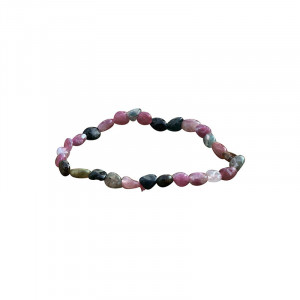 Bracelet tourmaline multicolore grains les 4