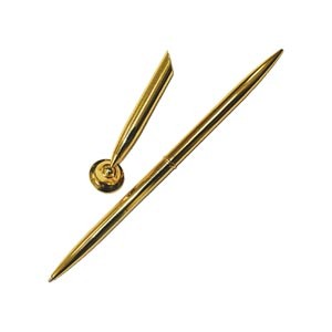 Stylo et rotule dorés les 10