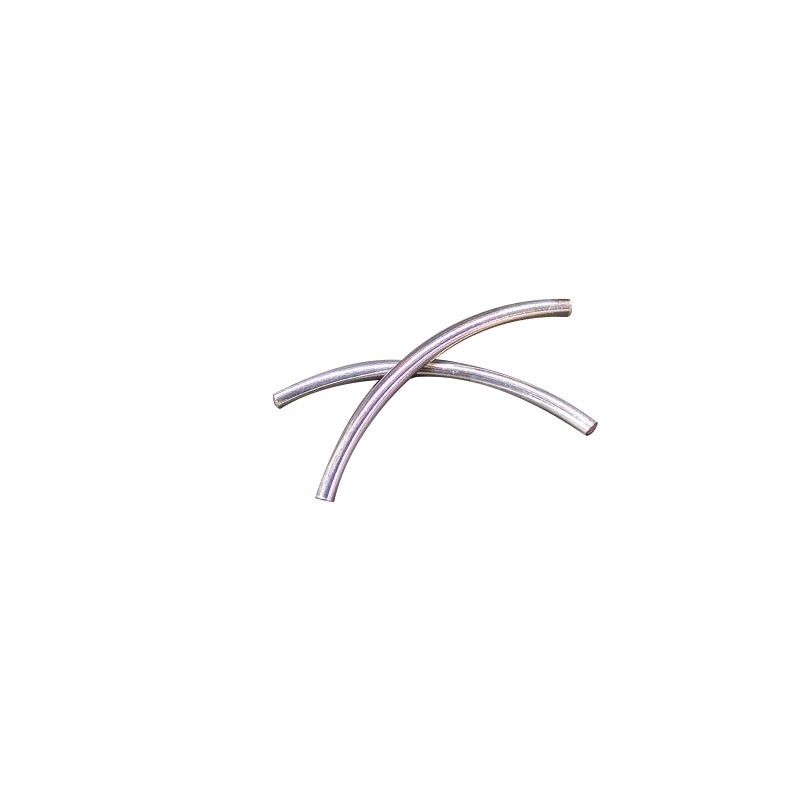 Tube 2x46mm lot 10pcs, argent 0.925