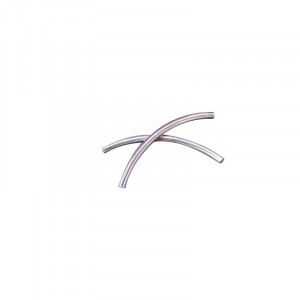 Tube 2x46mm lot 10pcs, argent 0.925