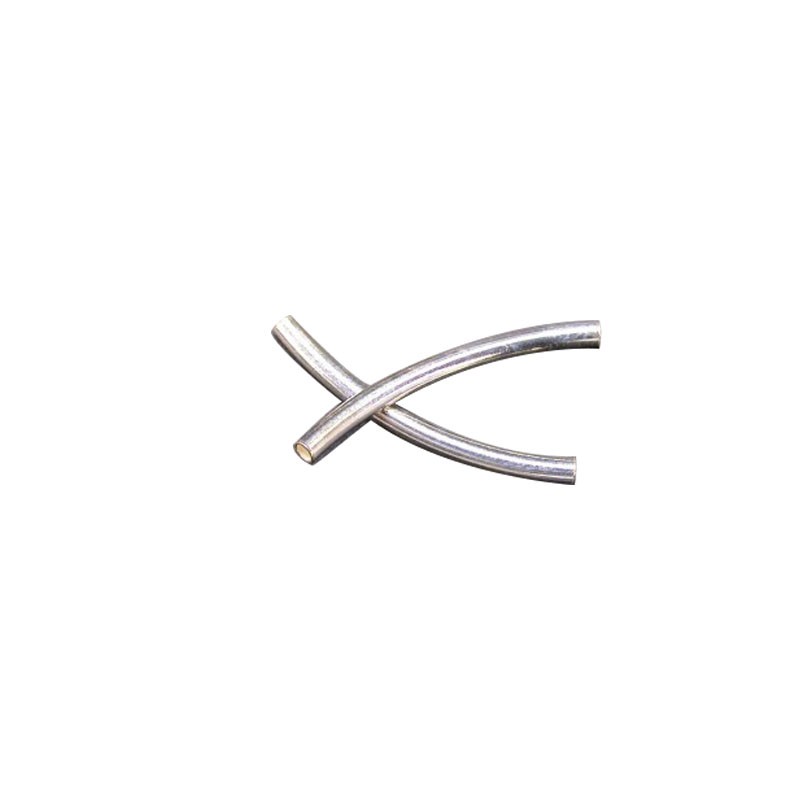 Tube 2x25mm lot 10pcs, argent 0.925