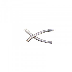 Tube 2x25mm lot 10pcs, argent 0.925