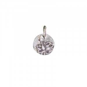 Pendant fleur de lotus 10mm lot 5 pcs argent 0.925