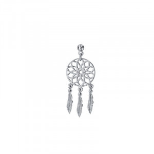 Pendant attrape reve 3 plumes 25mm lot 3 pcs argent 0.925