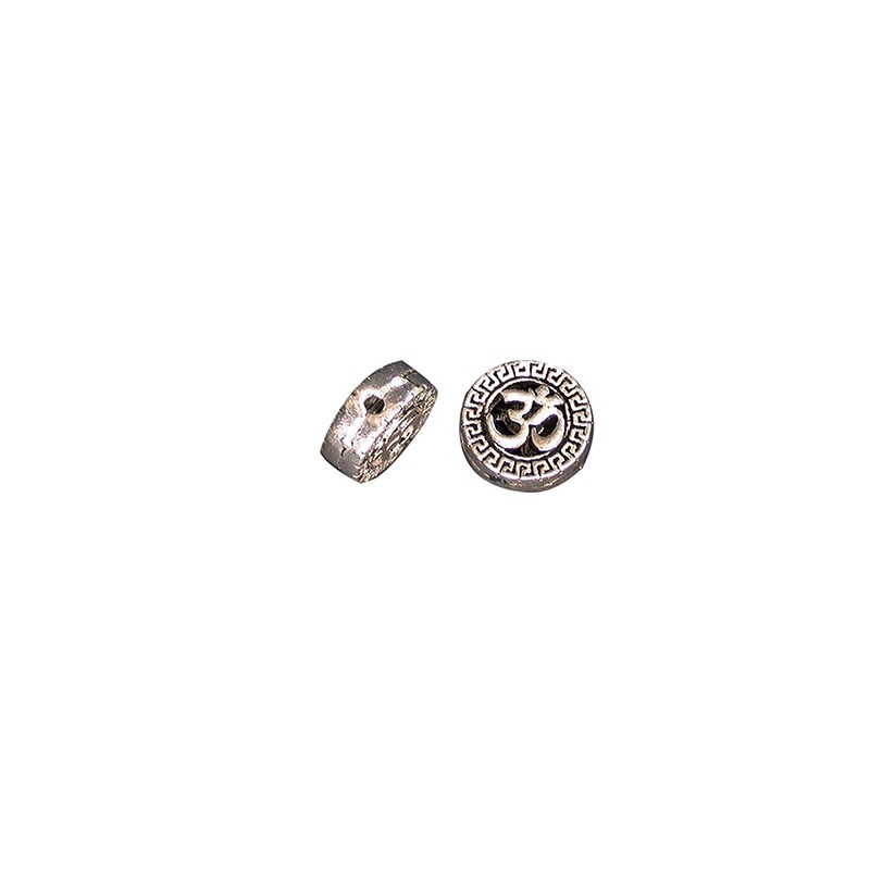 Intercalaire aum rond 1cm lot 3 pcs argent 0.925