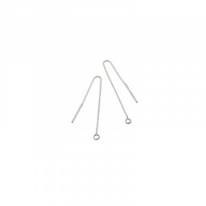 Boucles d'oreilles pendantes 7.5cm lot 4 paires argent 0.925