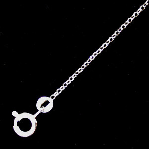 CHAÎNES - FORÇAT 1 x 1,3 mm  - ARGENT 0.925 - 45 CM