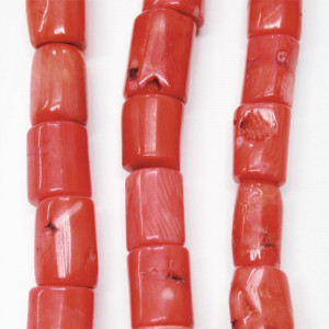 Rangs bambou de mer 12mm teinté orangé les 3 ass