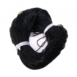 Lacet cuir noir 1 mm 90m