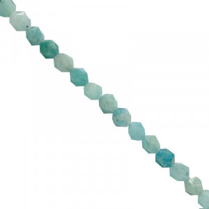 Fil icosaèdre facetté 6 mm Amazonite