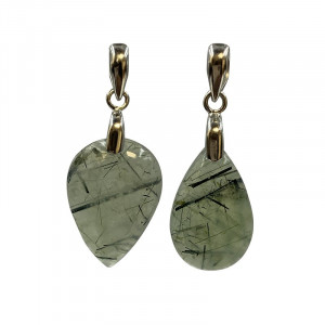Pendentif Préhnite Argent rhodié