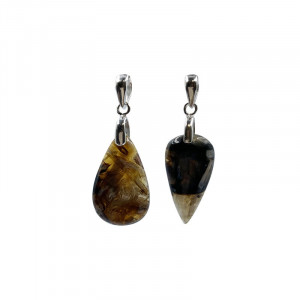 Pendentif Agate Tubulaire Turquie Argent 0.925 rhodié