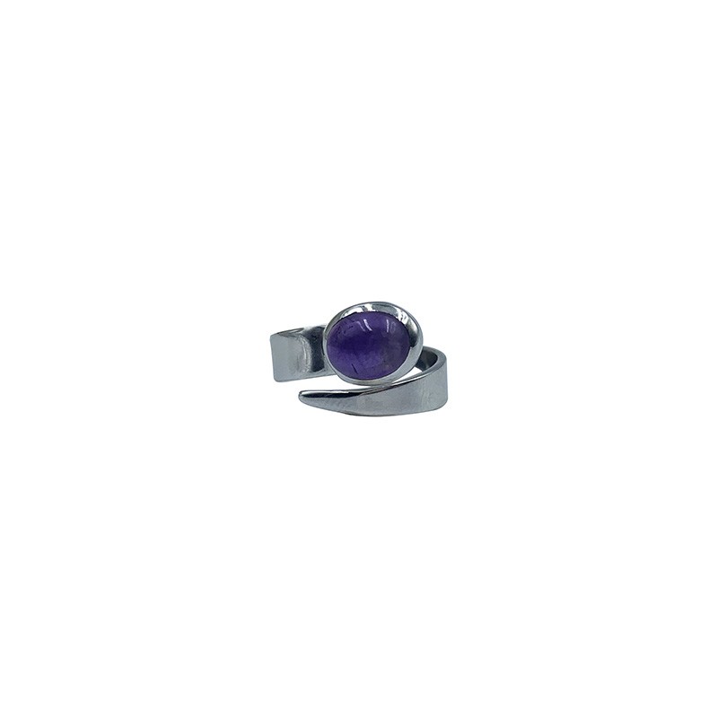 Bague Réglable Argent 0.925 Rhodié - Différentes Pierres