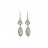 Boucles d'oreilles triangle navette sur argent 0.925 rhodié - Différentes matières