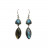 Boucles d'oreilles triangle navette sur argent 0.925 rhodié - Différentes matières