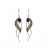 Boucles d'oreilles feuilles argent 0.925 rhodié - Différentes matières