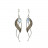 Boucles d'oreilles feuilles argent 0.925 rhodié - Différentes matières
