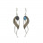 Boucles d'oreilles feuilles argent 0.925 rhodié - Différentes matières