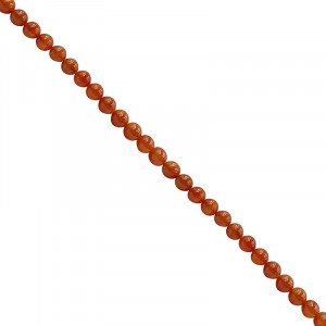 Collier cornaline boules 4 à 10 mm - 42cm