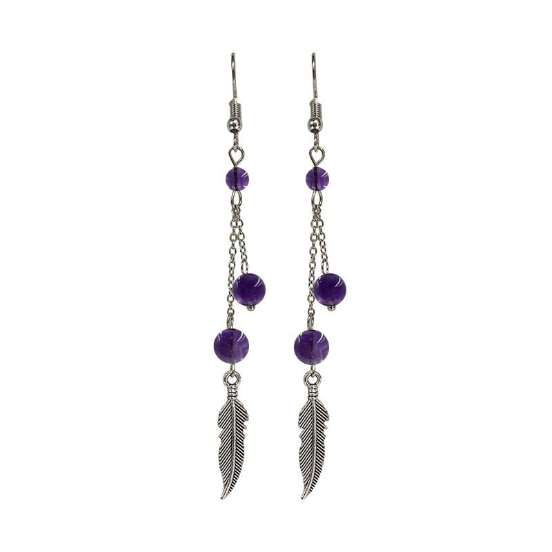 Boucles d'oreilles plume