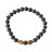 Bracelet Homme 20 ou 22 cm en onyx dépoli et œil de tigre
