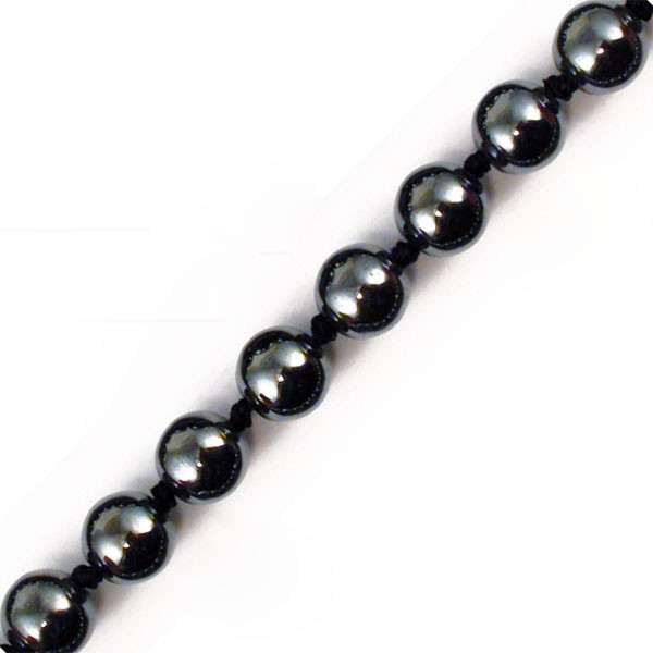 Collier noué boules 6mm 50cm 10 pces